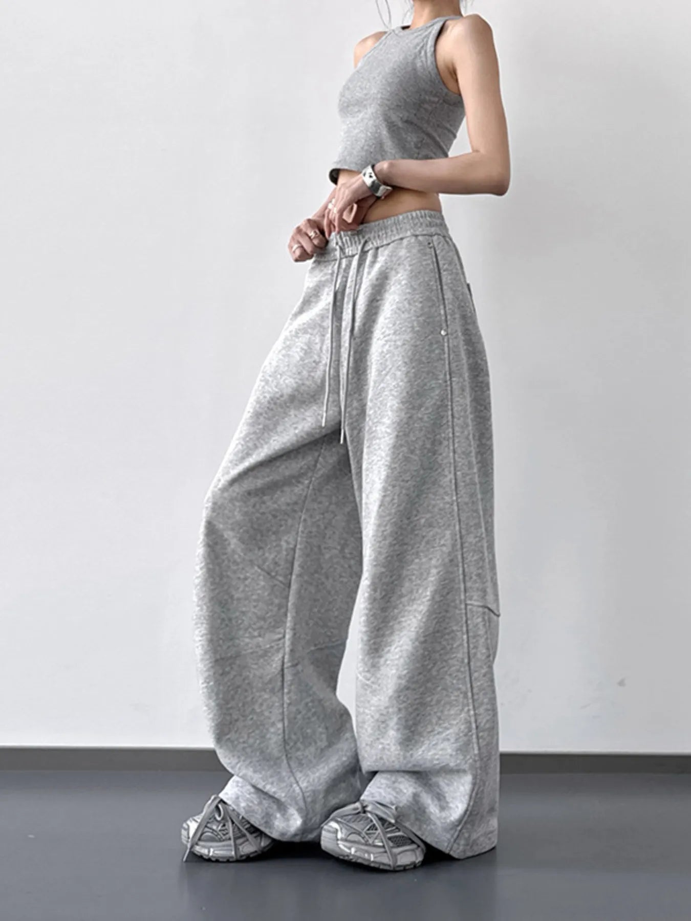 Wide Leg Drawstring Pants