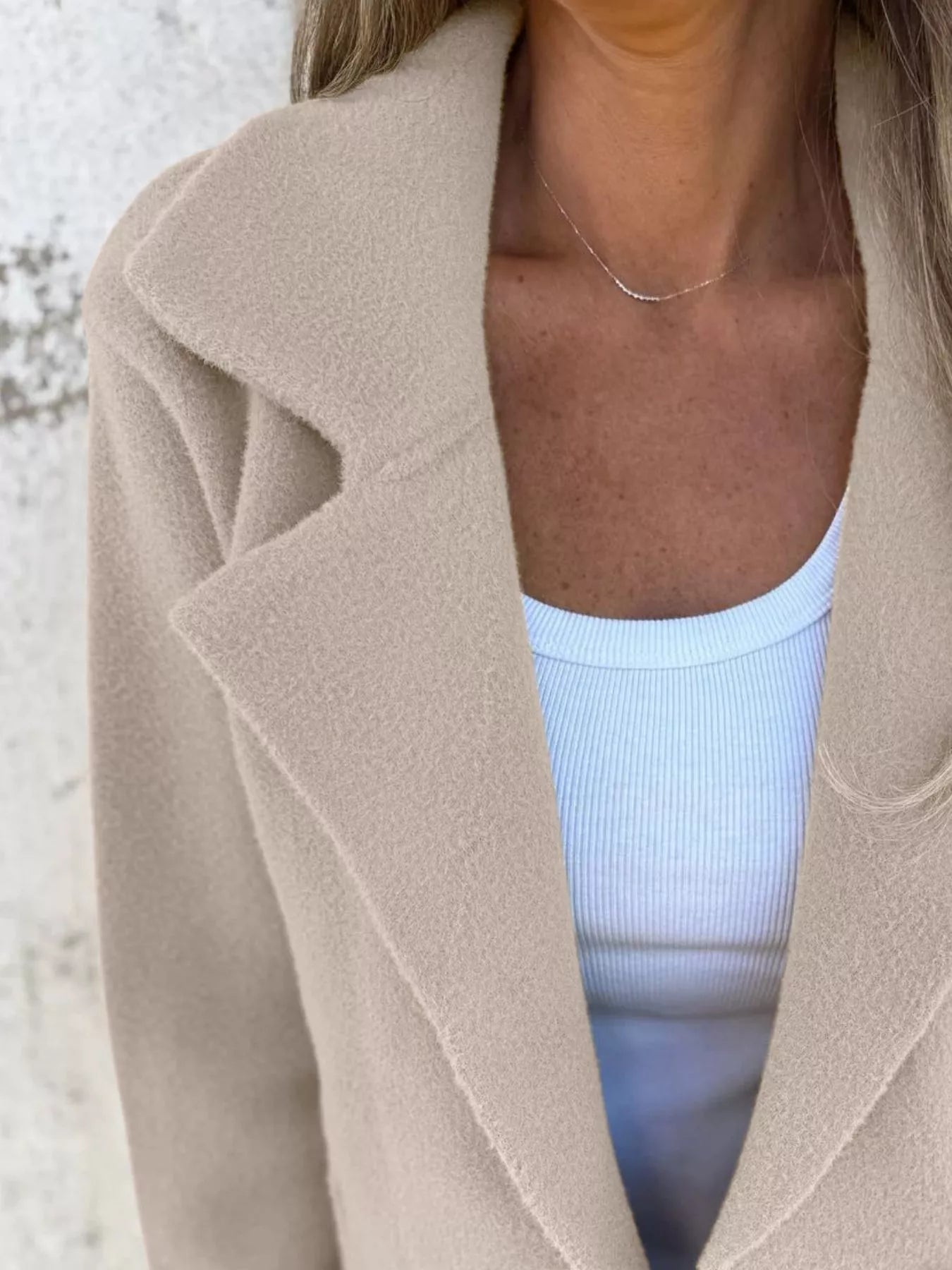 Full Size Double-Breasted Lapel Collar Blazer Plus Size