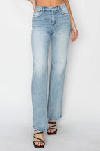 RISEN High Rise Straight Jeans