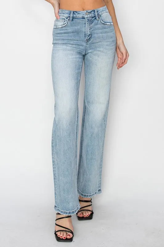 RISEN High Rise Straight Jeans