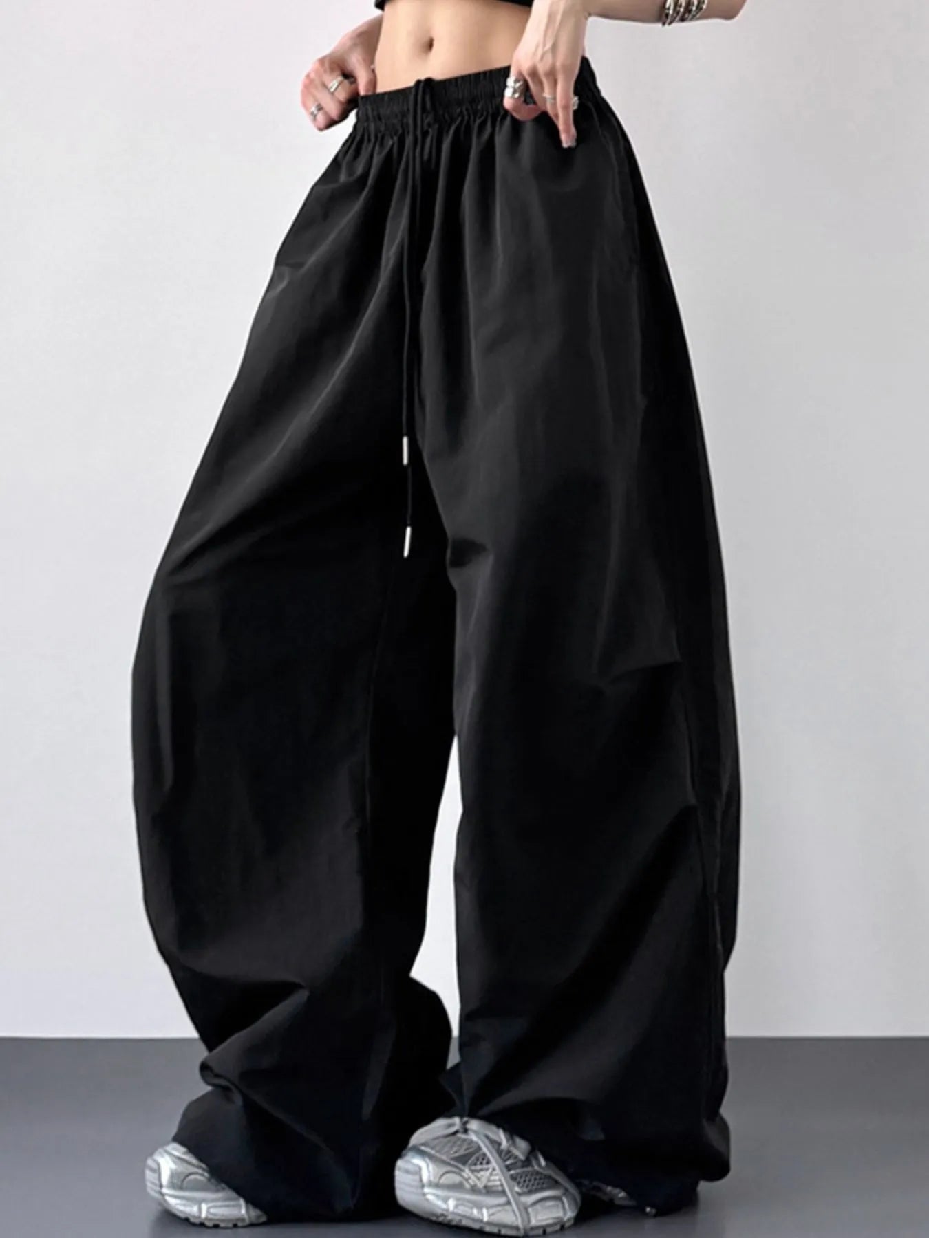 Wide Leg Drawstring Pants