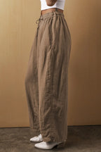 Drawstring Wide Leg Pants