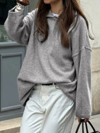 Oversized Long Sleeve Hooded Sweater