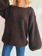 Relaxed Fit Round Neck Sweater