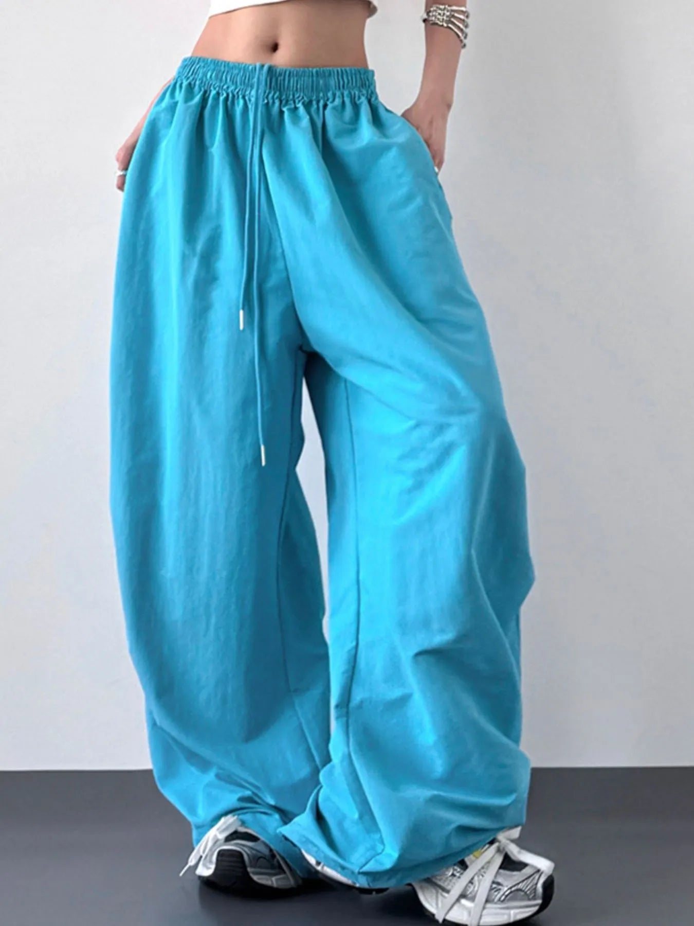 Wide Leg Drawstring Pants