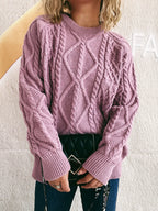 Cable Knit Long Sleeve Sweater