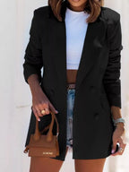 Double-Breasted Long Sleeve Blazer