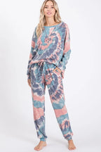 BiBi Tie Dye French Terry Casual Pants