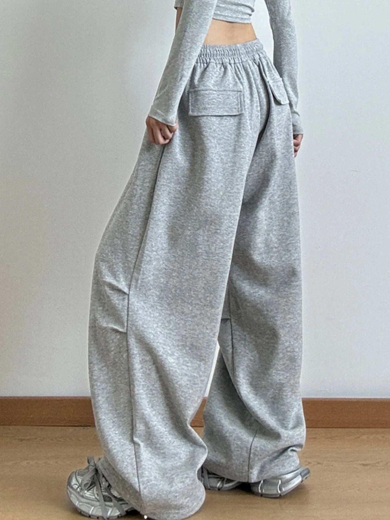 Drawstring Wide Leg Pants