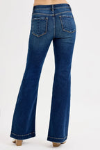RISEN Full SIze Tummy Control Mid Rise Flare Jeans Plus SIze