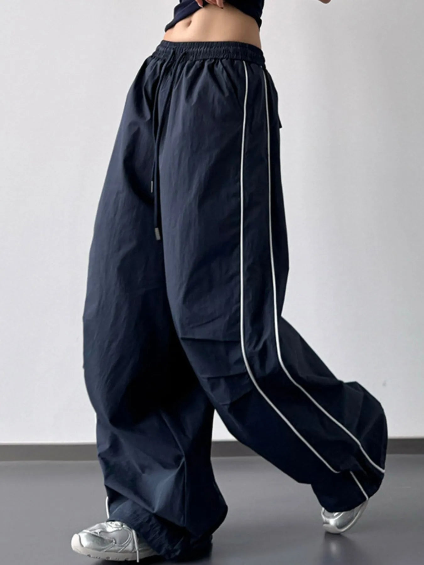 Drawstring Wide Leg Pants