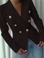 Decor Button Lapel Collar Blazer