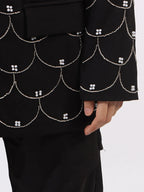 Pearl Detail Long Sleeve Blazer