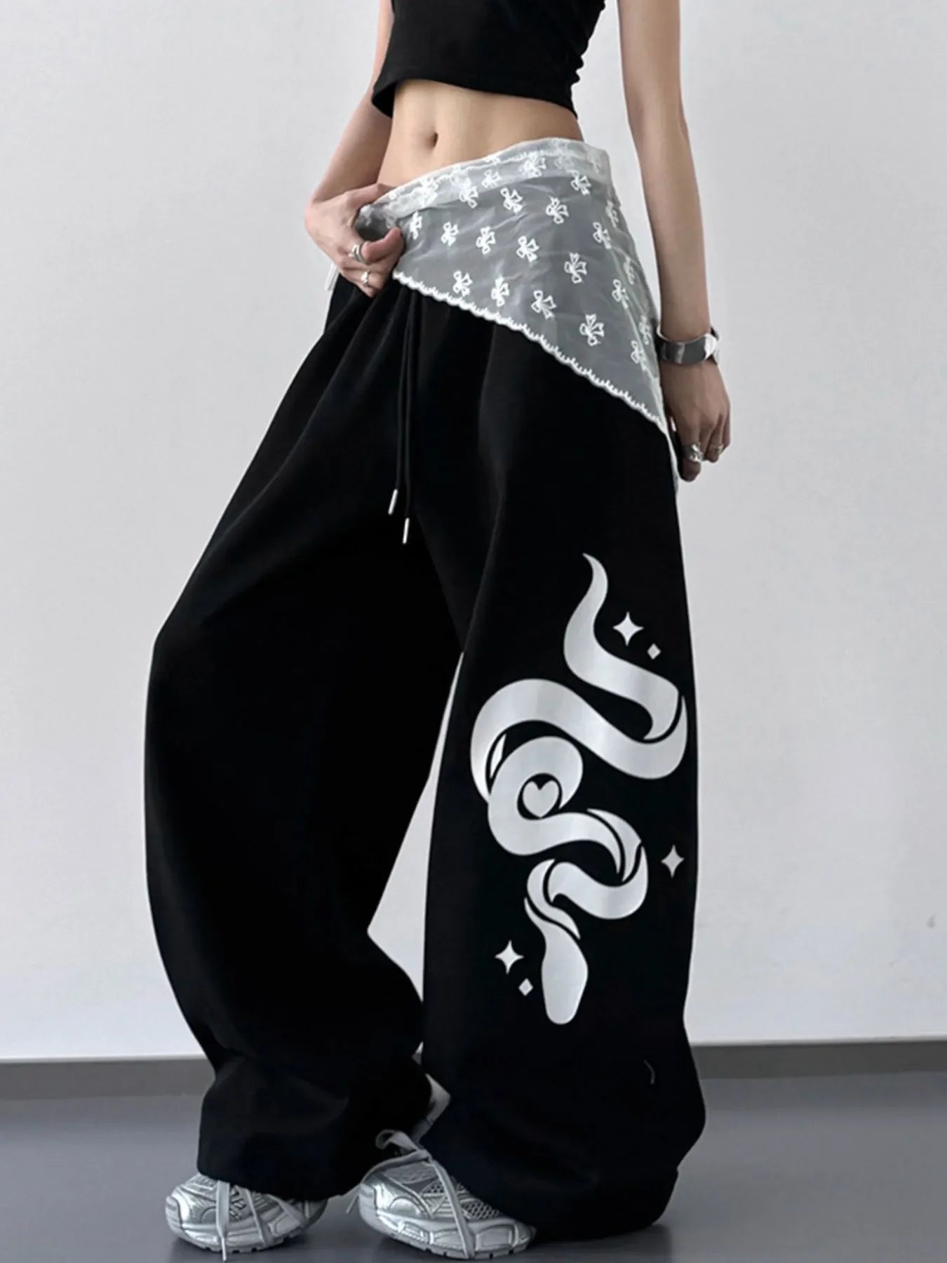 Wide Leg Drawstring Pants