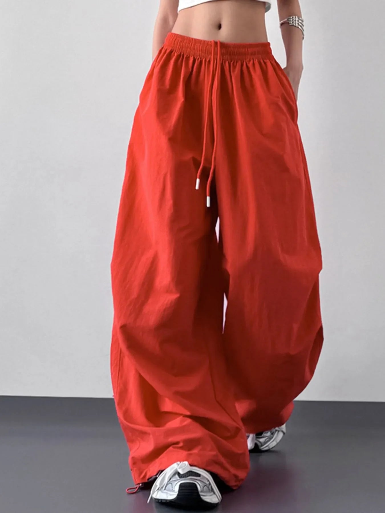 Wide Leg Drawstring Pants