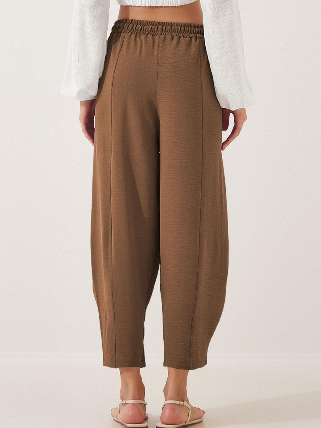 Full Size Drawstring Cropped Jogger Pants Plus Size