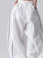 Drawstring Wide Leg Pants