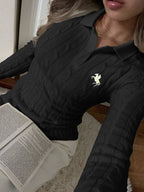 Cable Knit Long Sleeve Sweater