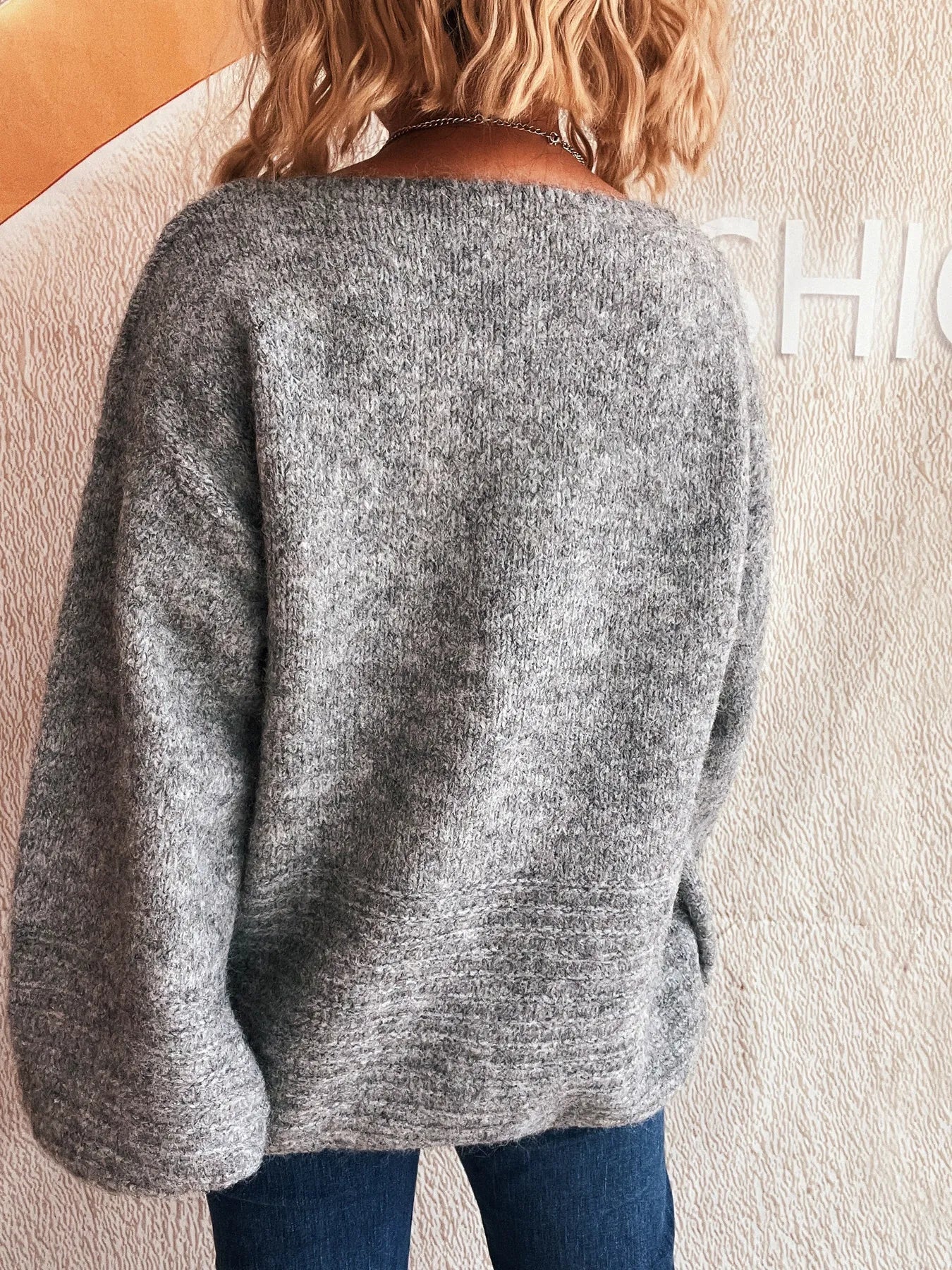 Relaxed Fit Round Neck Sweater