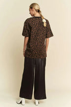 Davi & Dani Crinkled Textured Wide Leg Pants