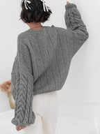 Cable Knit Long Sleeve Sweater