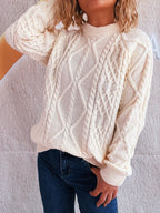 Cable Knit Long Sleeve Sweater