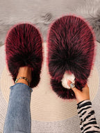 New Trendy Plush Fur Slippers