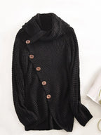 Full Size Texture Turtleneck Long Sleeve Sweater Plus Size