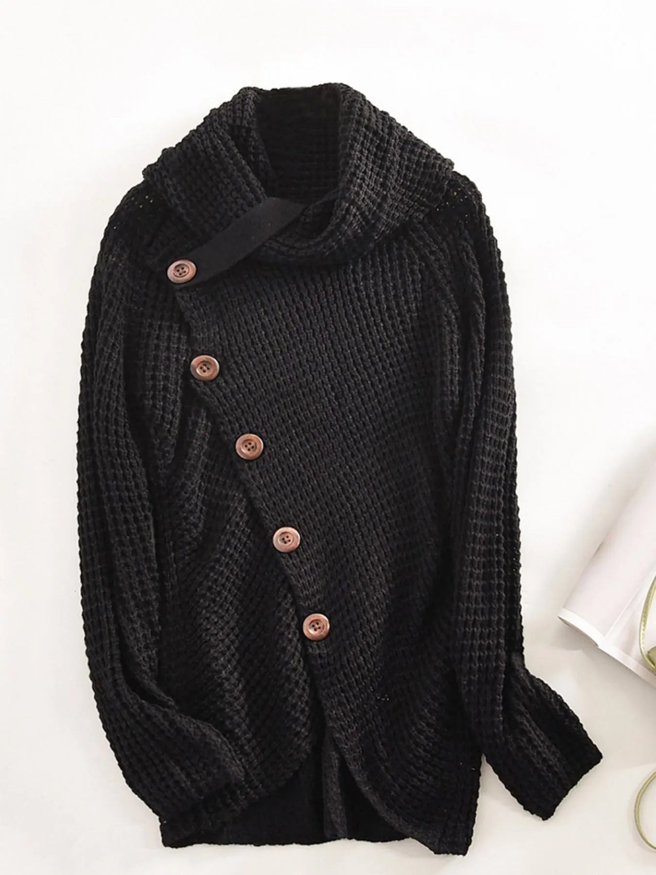 Full Size Texture Turtleneck Long Sleeve Sweater Plus Size
