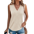 Women's V-Neck Sleeveless Casual Summer Top