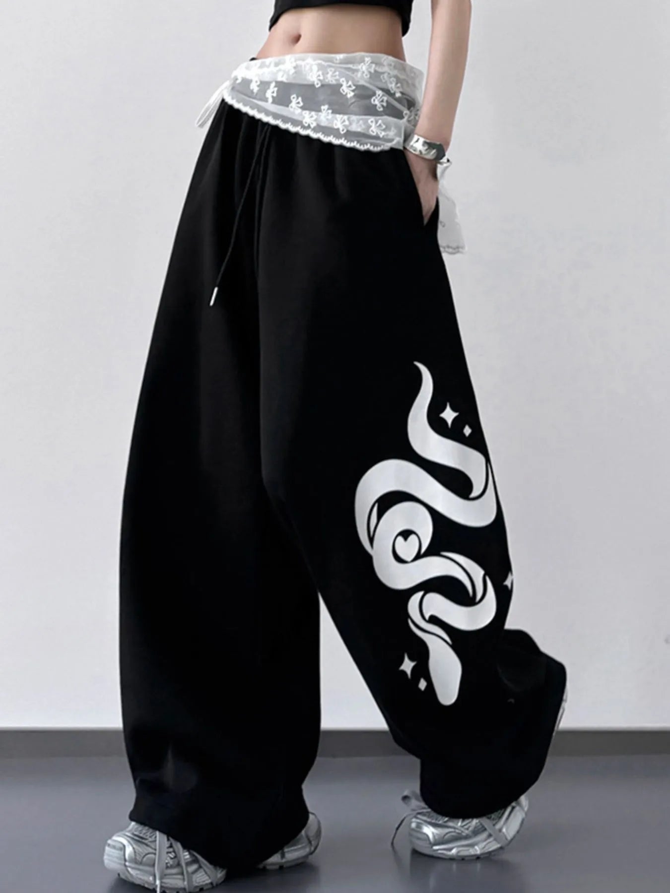Wide Leg Drawstring Pants