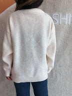 Cherry Round Neck Long Sleeve Sweater