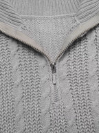 Cable Knit Half Zip Sweater