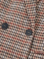 Houndstooth Lapel Collar Blazer