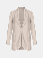 Collared Neck Long Sleeve Blazer