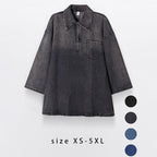 Half-Zip Collared Vintage Denim Dress