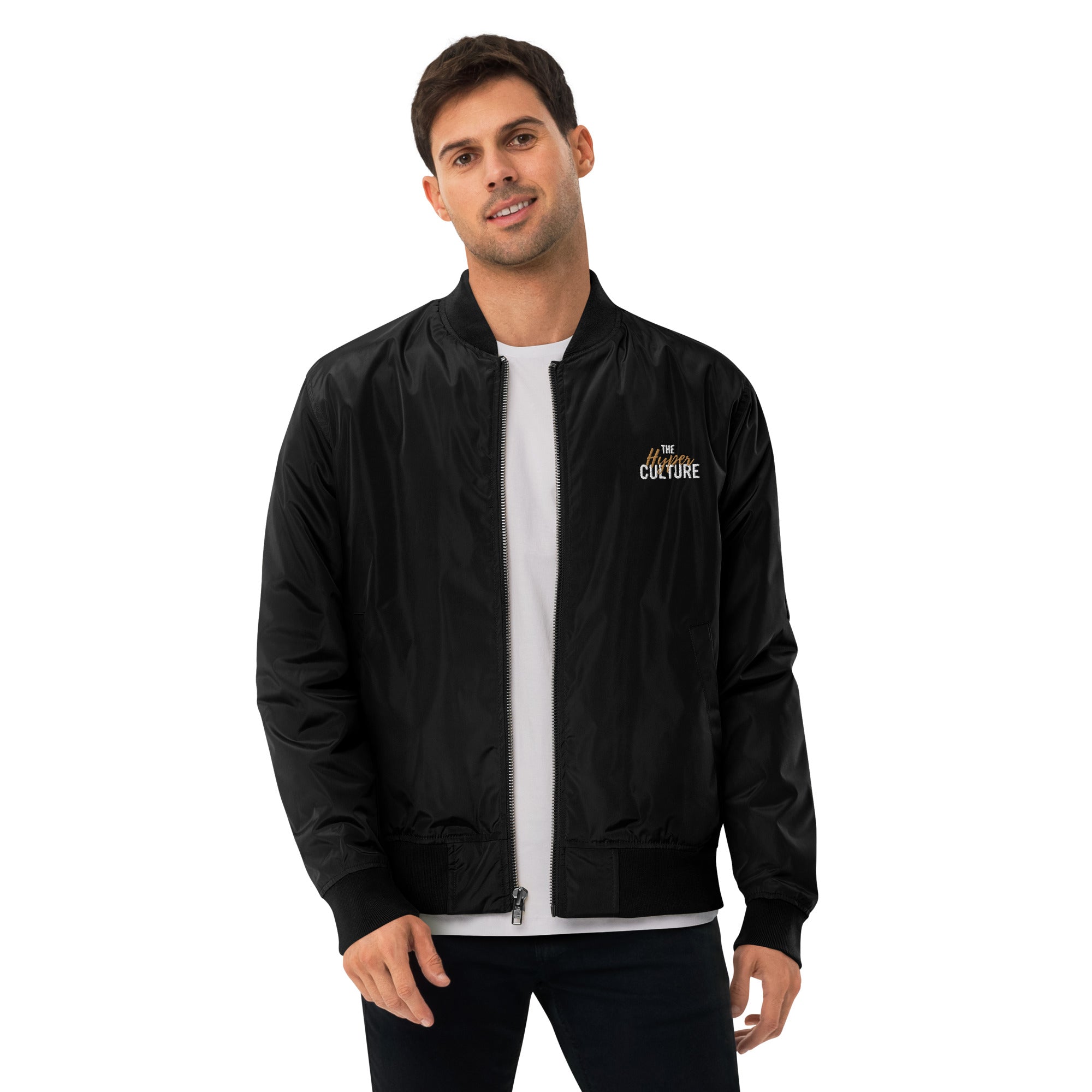 [GeoModa] Maze Infusion Embroidered Unisex Premium Recycled Bomber Jacket