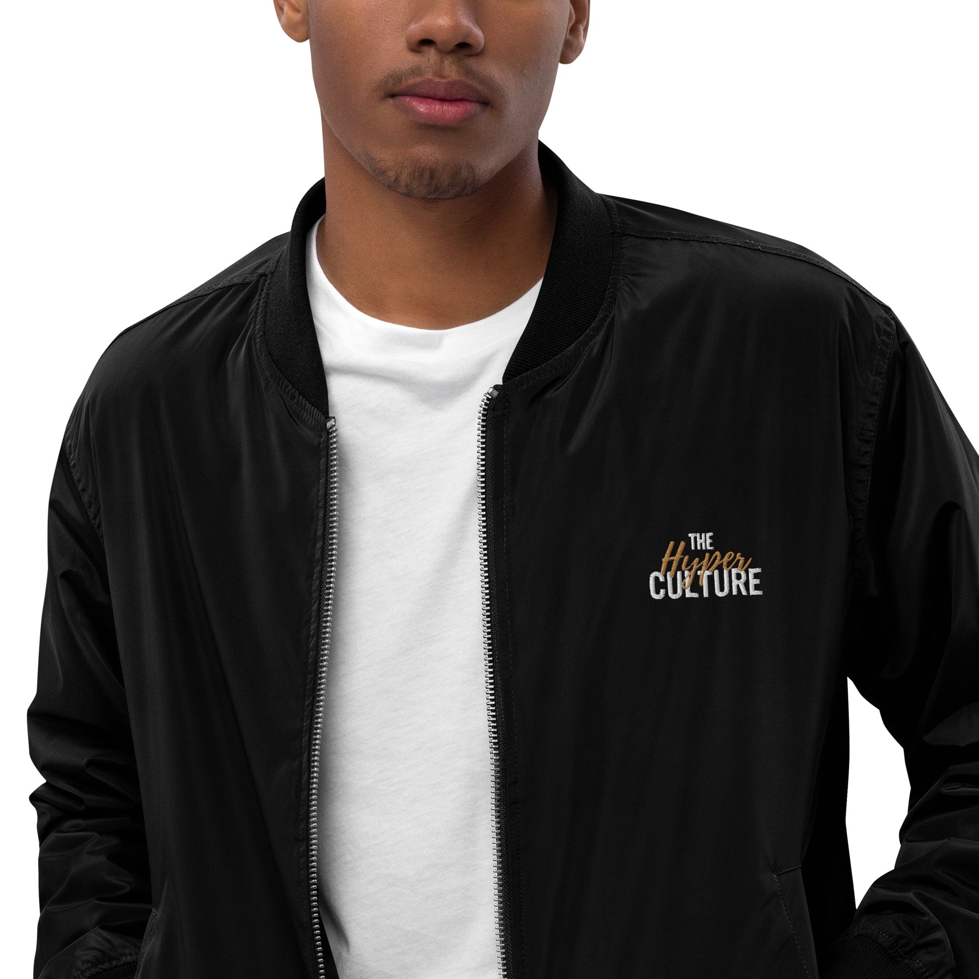 [GeoModa] Maze Infusion Embroidered Unisex Premium Recycled Bomber Jacket