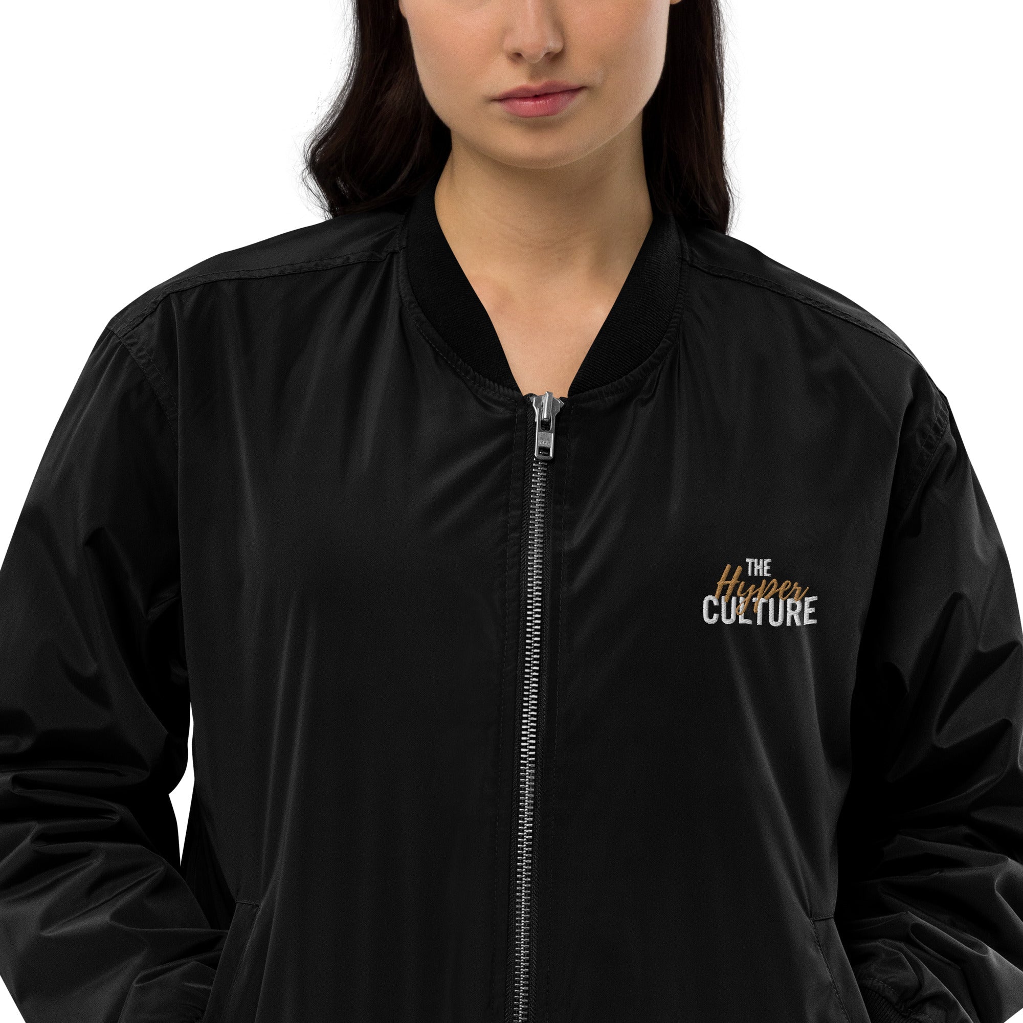 [GeoModa] Maze Infusion Embroidered Unisex Premium Recycled Bomber Jacket